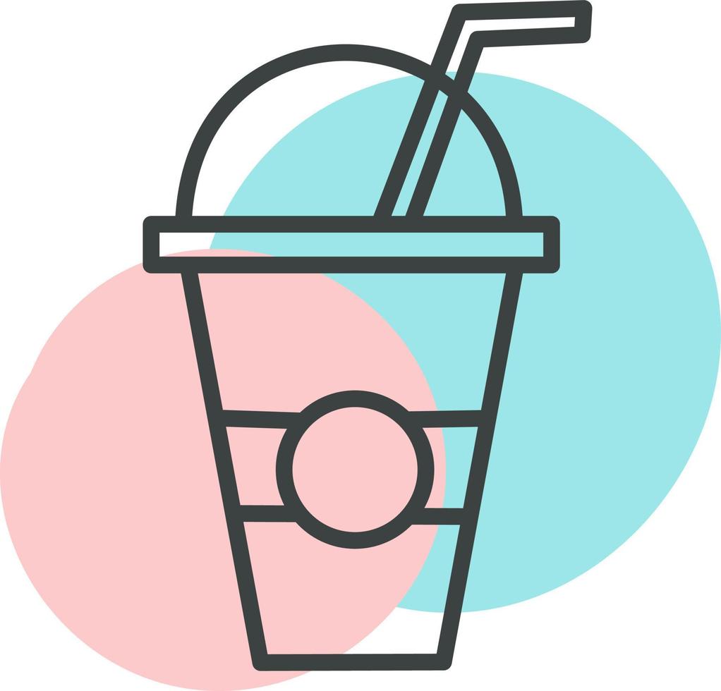 juice i kopp till gå, illustration, vektor, på en vit bakgrund. vektor