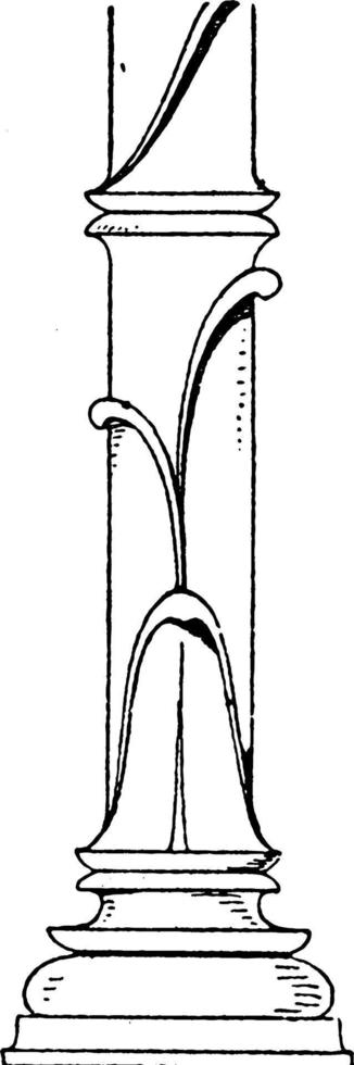 folierad axel Stöd, årgång illustration. vektor