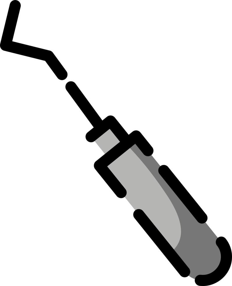 dental sond, illustration, vektor på en vit bakgrund.