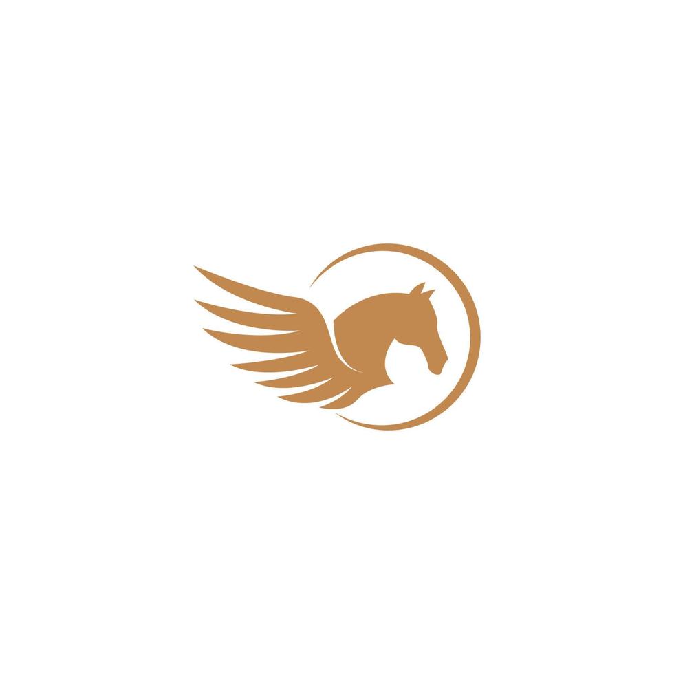 pegasus logotyp ikon design illustration vektor