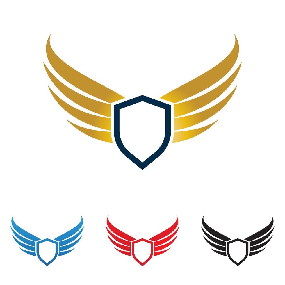 Flügel Falke Vogel Logo Vorlage Vektor