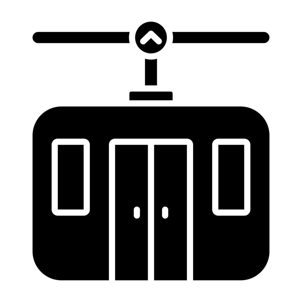 Seilbahn-Symbol-Stil vektor