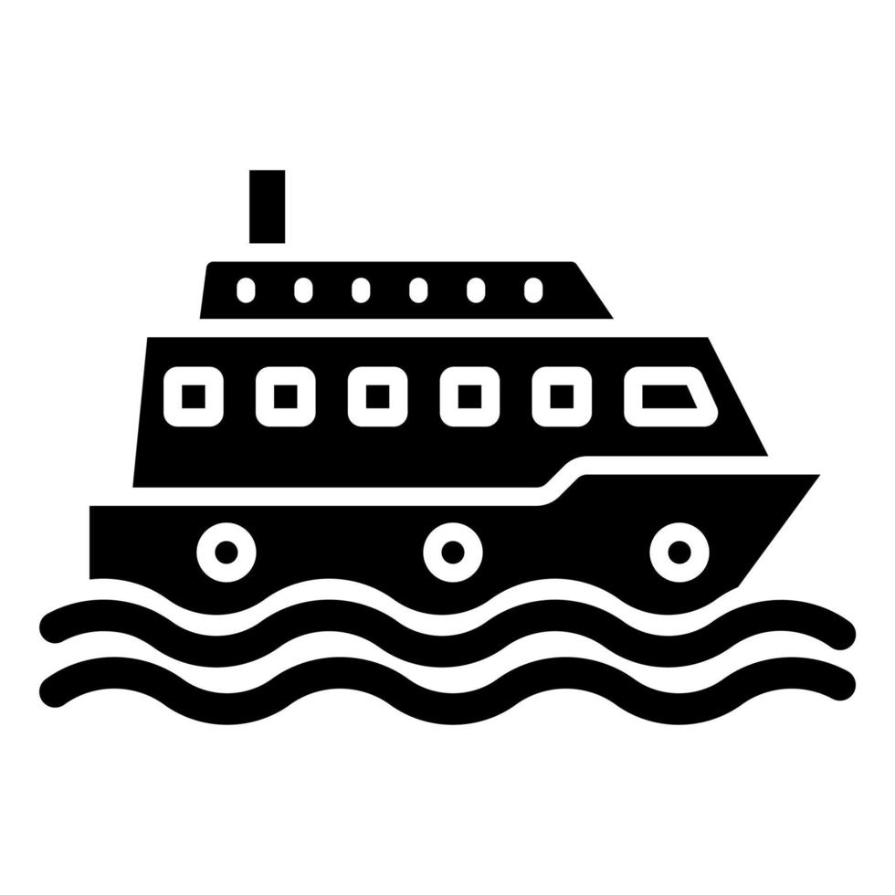 Fährboot-Symbol-Stil vektor