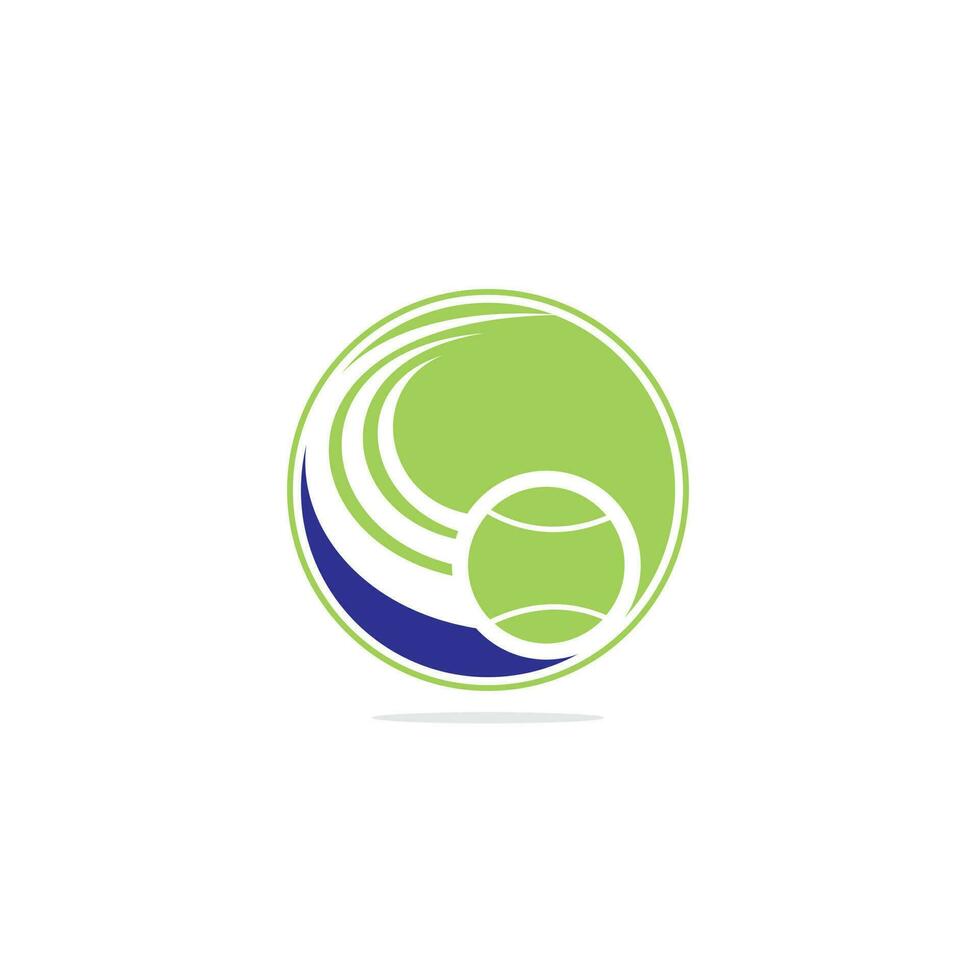 Tennisball-Logo. Tennis-Logo-Design. vektor