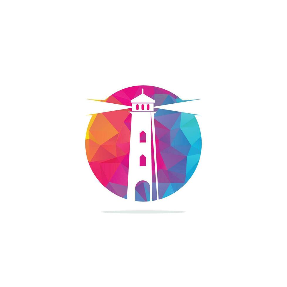 Leuchtturm-Vektor-Logo-Design. Leuchtturm-Symbol-Logo-Design-Vektor-Vorlage-Illustration. vektor