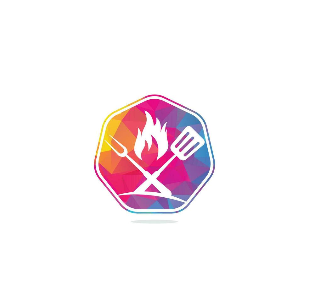 Hot-Grill-Logo-Vorlagen. Grill-Logo-Design vektor