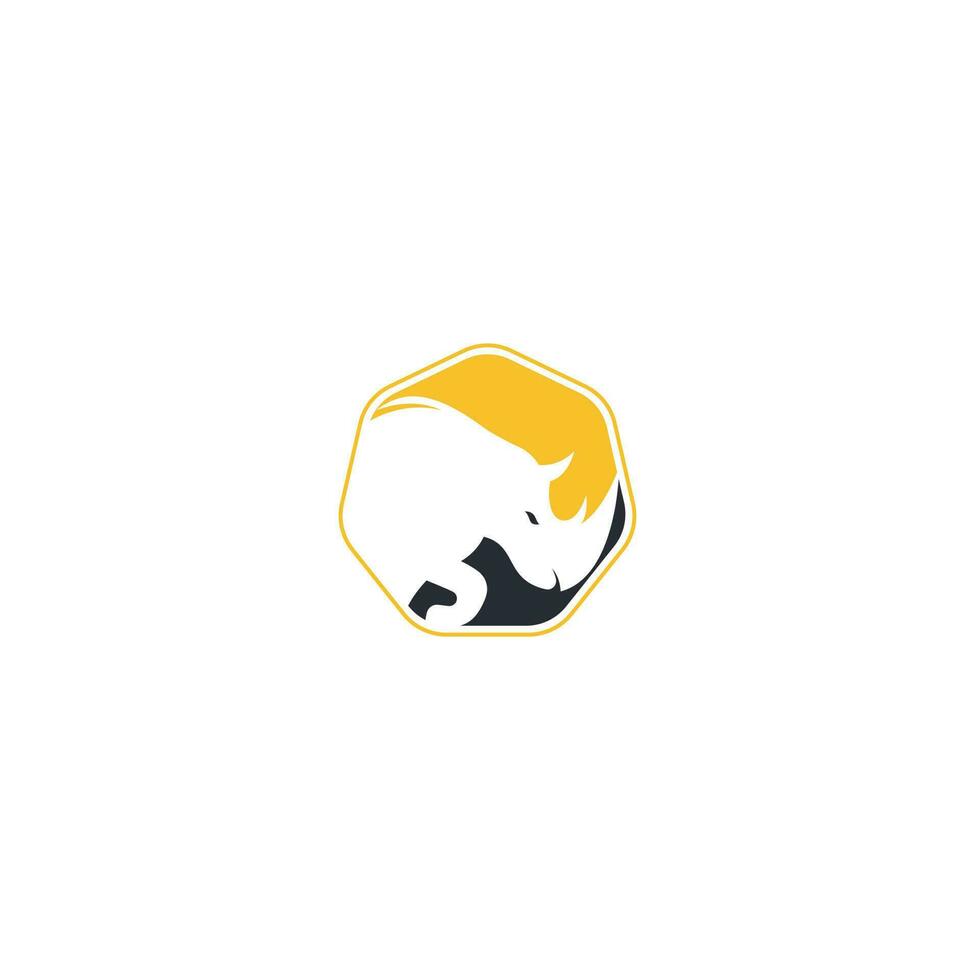 noshörning logotyp vektor design. rhinos logotyp för sport klubb eller team. noshörning huvud ikon.