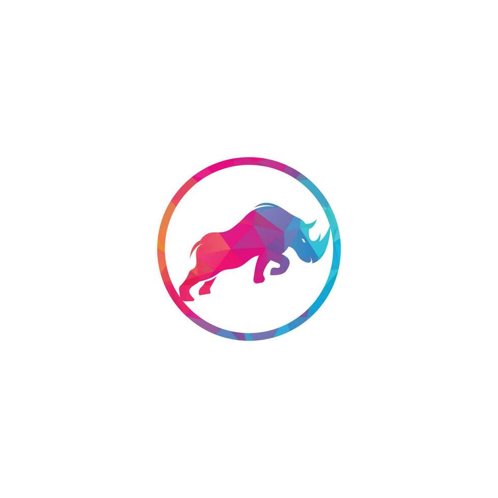noshörning logotyp vektor design. rhinos logotyp för sport klubb eller team. arg noshörning logotyp