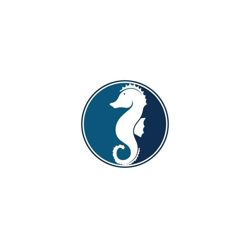 Seepferdchen-Vektor-Logo-Design vektor