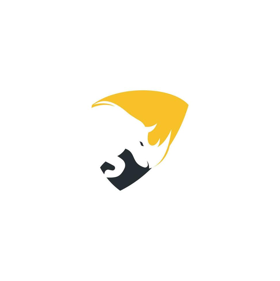 Nashorn-Logo-Vektor-Design. Nashorn-Logo für Sportverein oder Team. Nashorn-Kopf-Symbol. vektor