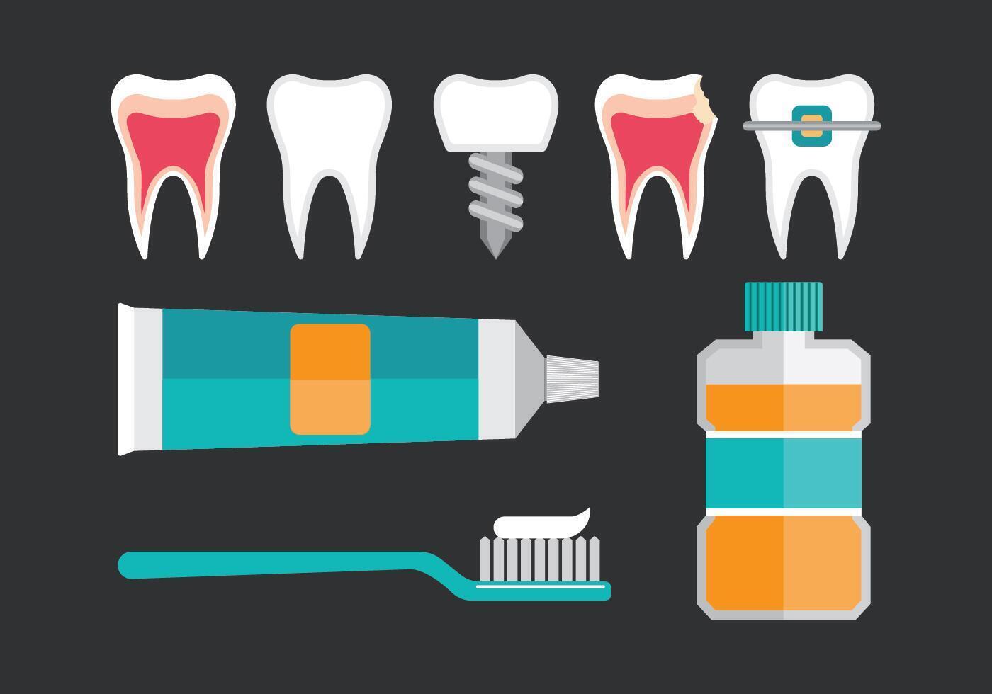 Dentista icons vektor