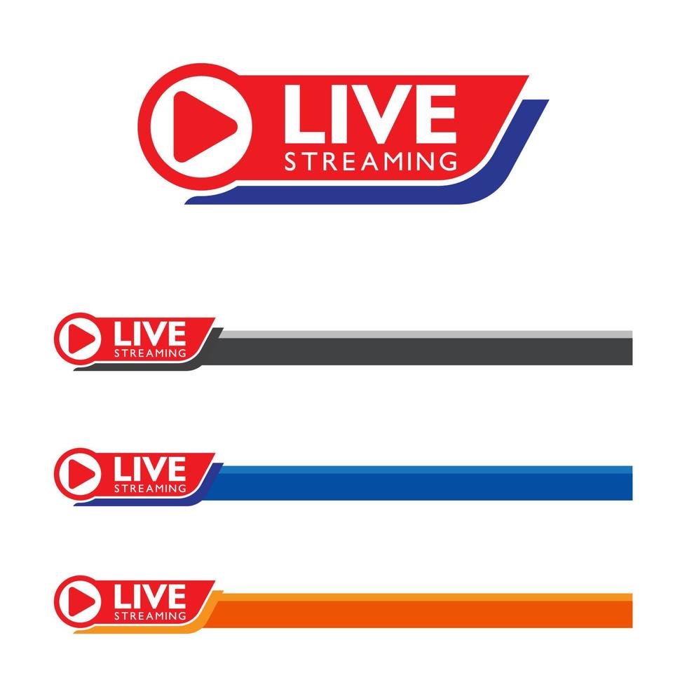 live stream-logotypdesign. vektor illustration