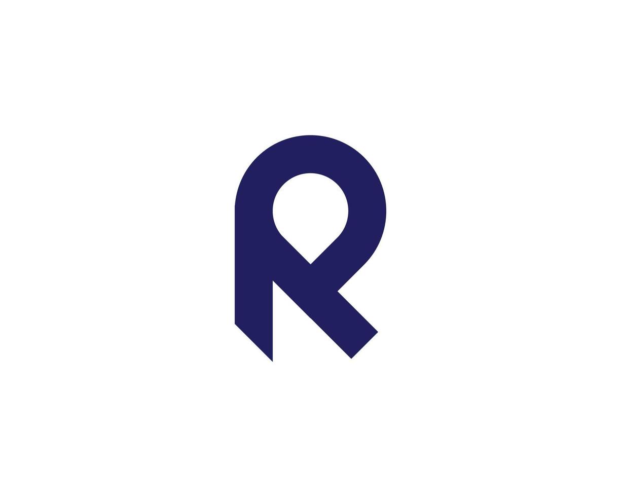 r logotyp design vektor mall