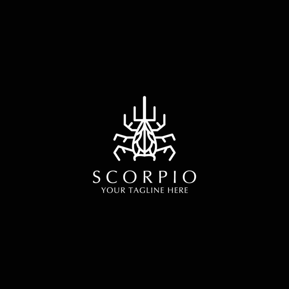scorpion logotyp design ikon mall vektor