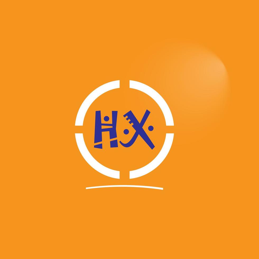 hx text logotyp vektor