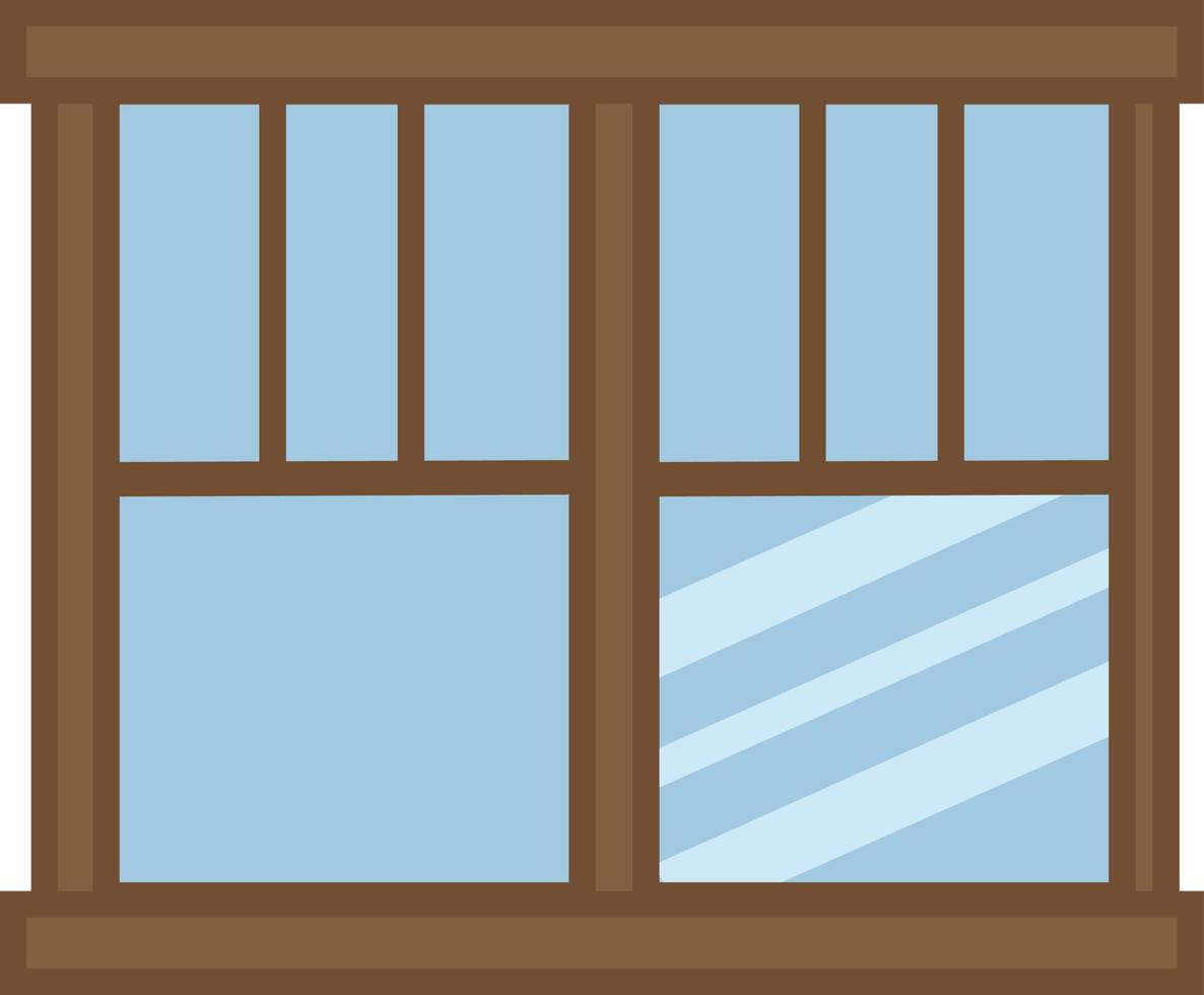 två sida fönster, illustration, vektor, på en vit bakgrund. vektor