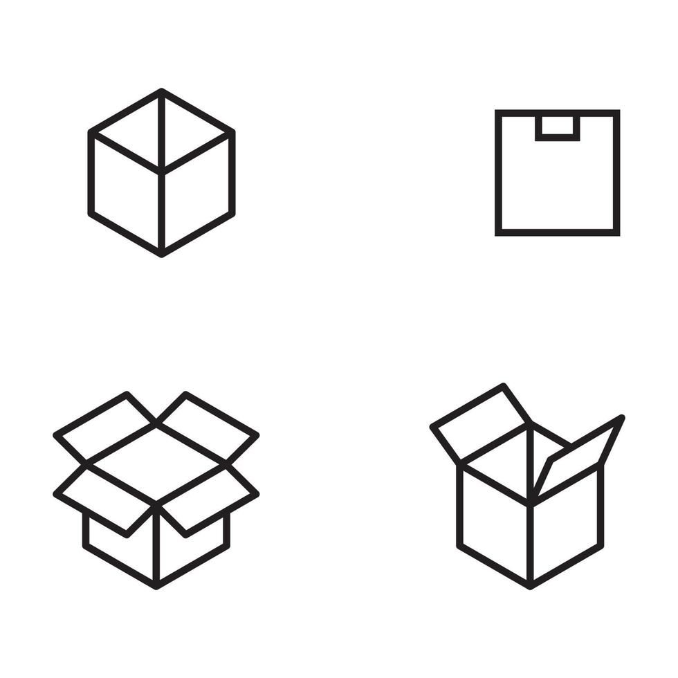 låda vektor illustration ikon