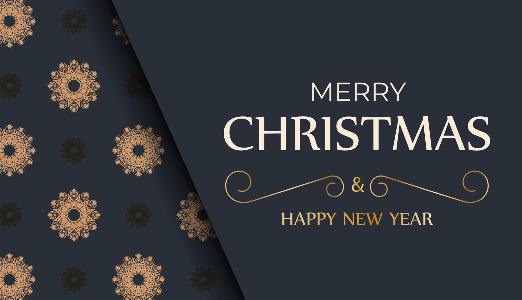 glad jul mall för tryckbar design hälsning kort i grå Färg med orange mönster. matlagning affisch Lycklig ny år och vinter- prydnad. vektor
