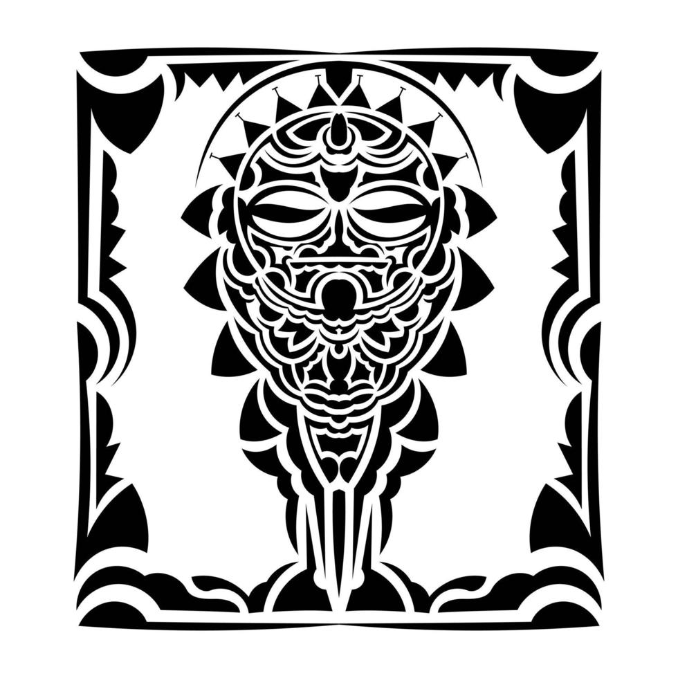 polynesisk tatuering styled masker. vektor illustration.