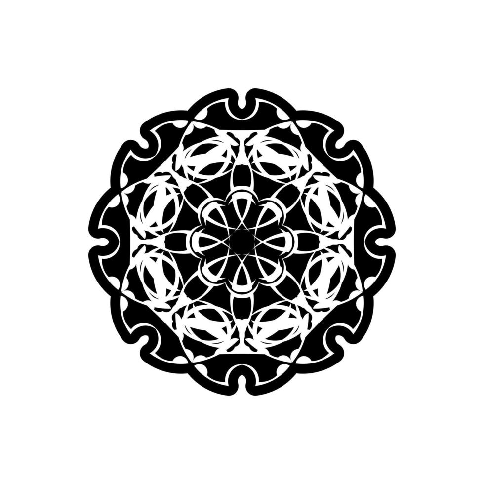 cirkulär mönster i form av mandala med blomma för henna, mehndi, tatuering, dekoration. dekorativ prydnad i etnisk orientalisk stil. översikt klotter hand dra vektor illustration.