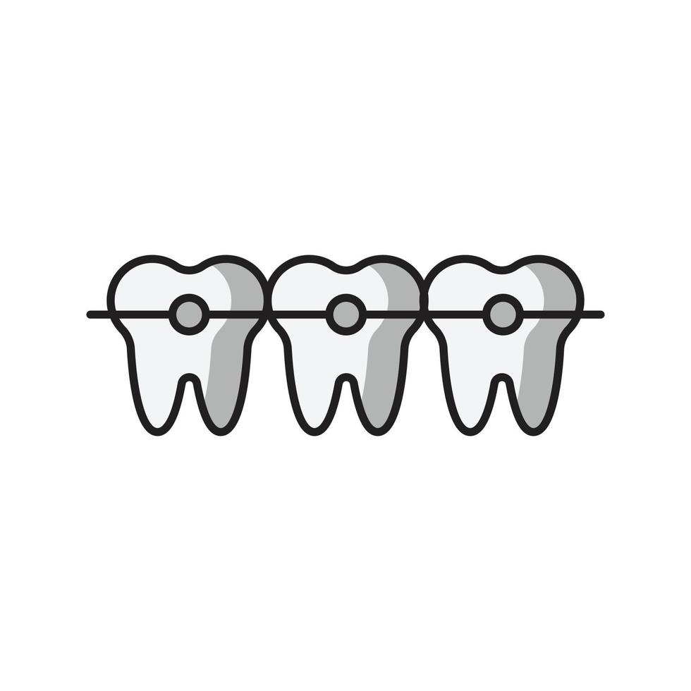 Mundvektorillustration der Zähne auf einem Hintergrund. Premium-Qualitätssymbole. Vektorsymbole für Konzept und Grafikdesign. vektor