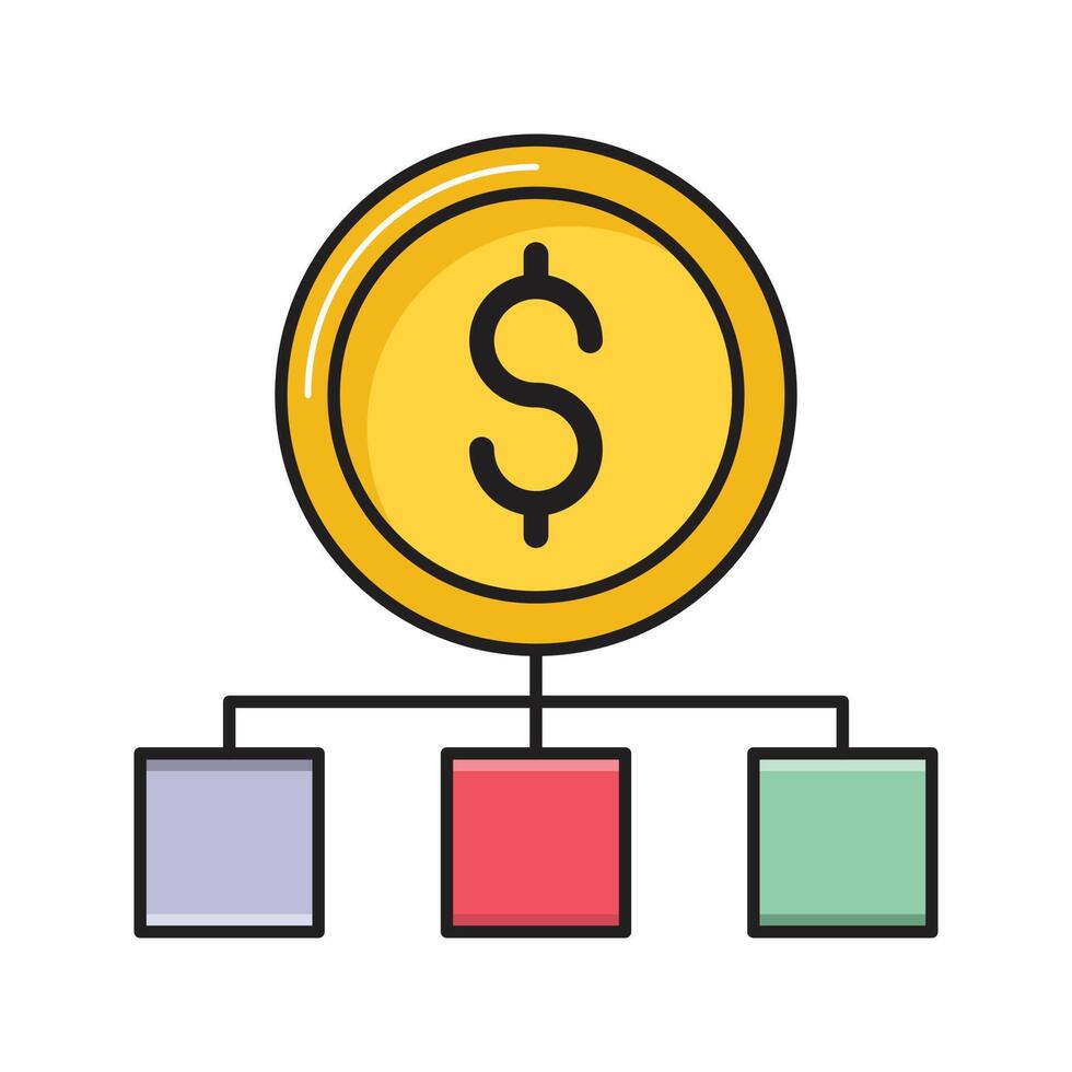 dollar diagram vektorillustration på en bakgrund. premium kvalitet symbols.vector ikoner för koncept och grafisk design. vektor