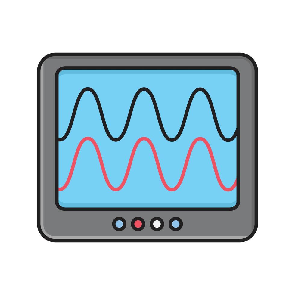 monitor pulse vektorillustration auf einem hintergrund. hochwertige symbole. vektorsymbole für konzept und grafikdesign. vektor