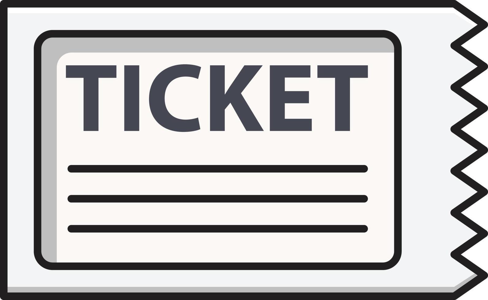 ticketvektorillustration auf einem hintergrund. hochwertige symbole. vektorikonen für konzept und grafikdesign. vektor