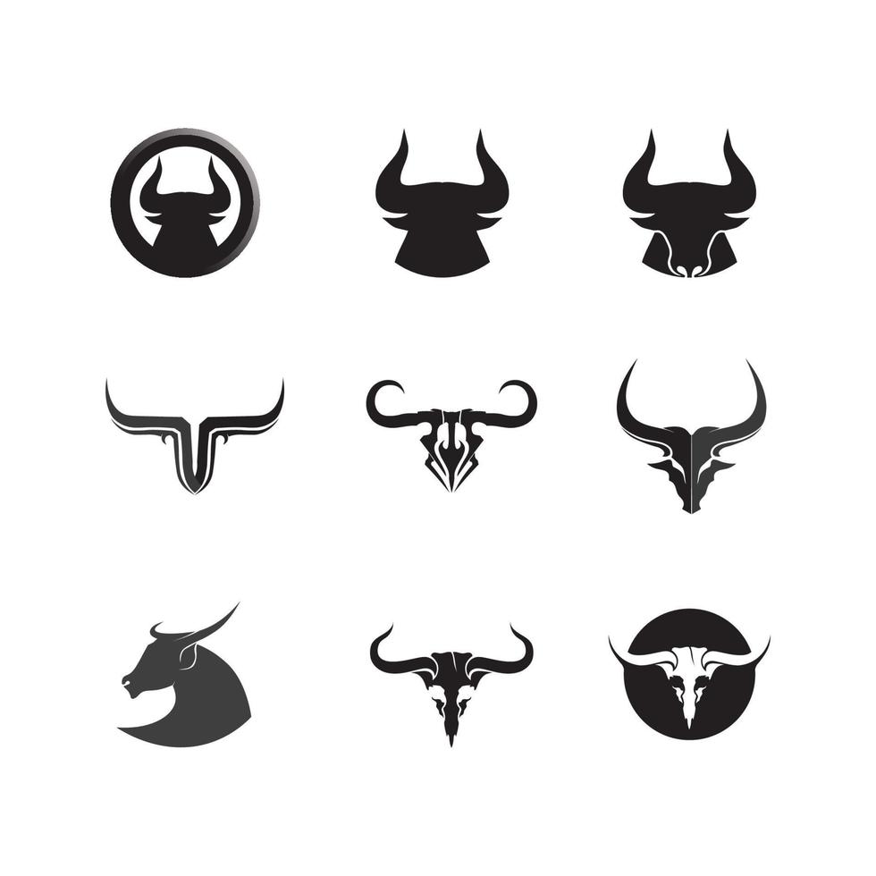 Bull Horn Logo und Symbol Vorlage Symbole App vektor