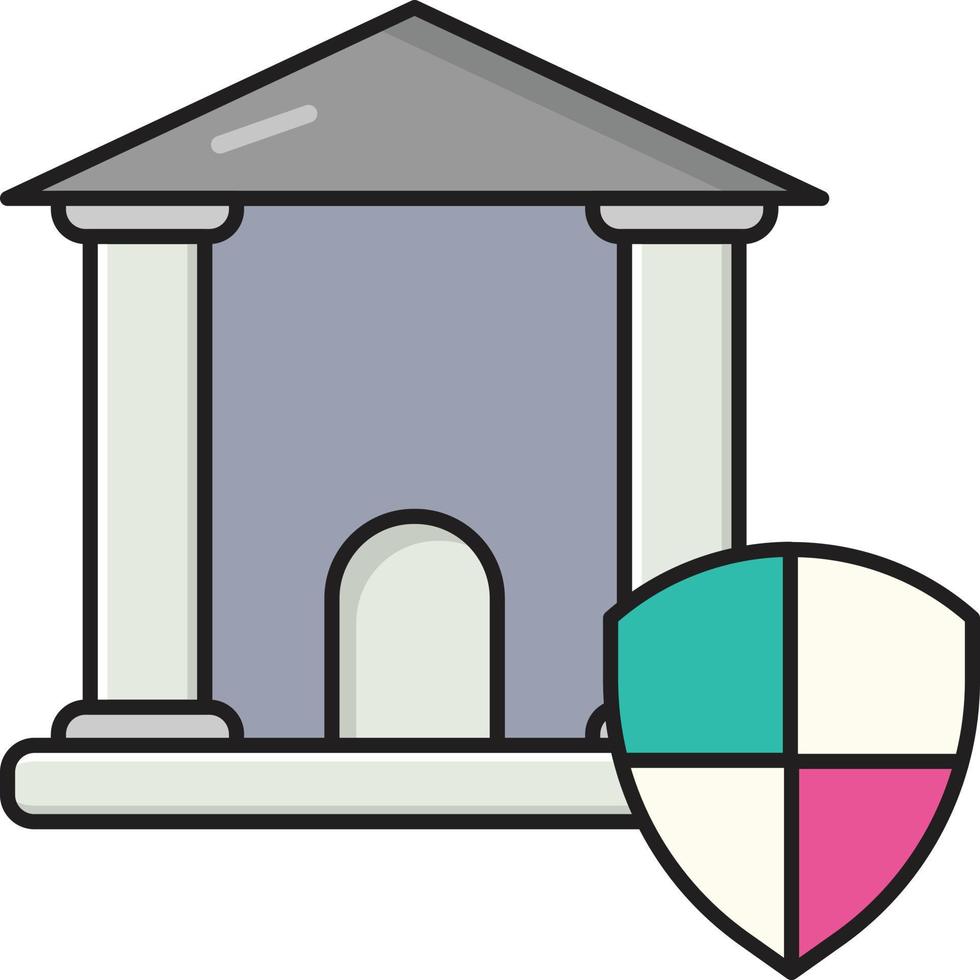 banksicherheitsvektorillustration auf einem hintergrund. hochwertige symbole. vektorikonen für konzept und grafikdesign. vektor