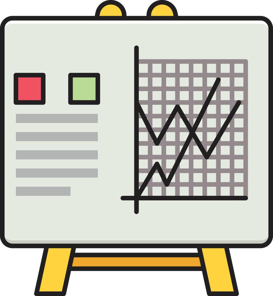 Diagrammtafel-Vektorillustration auf einem Hintergrund. Premium-Qualitätssymbole. Vektorsymbole für Konzept und Grafikdesign. vektor