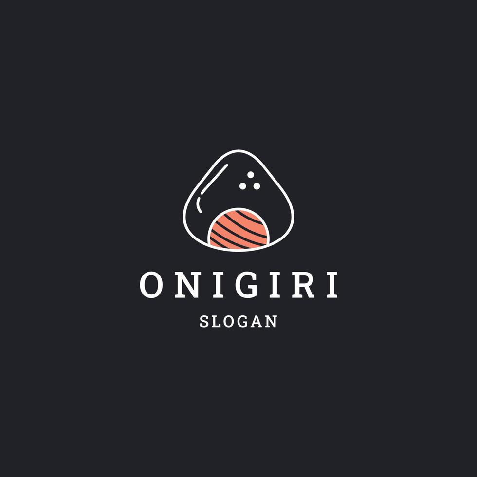 onigiri logotyp ikon platt design mall vektor
