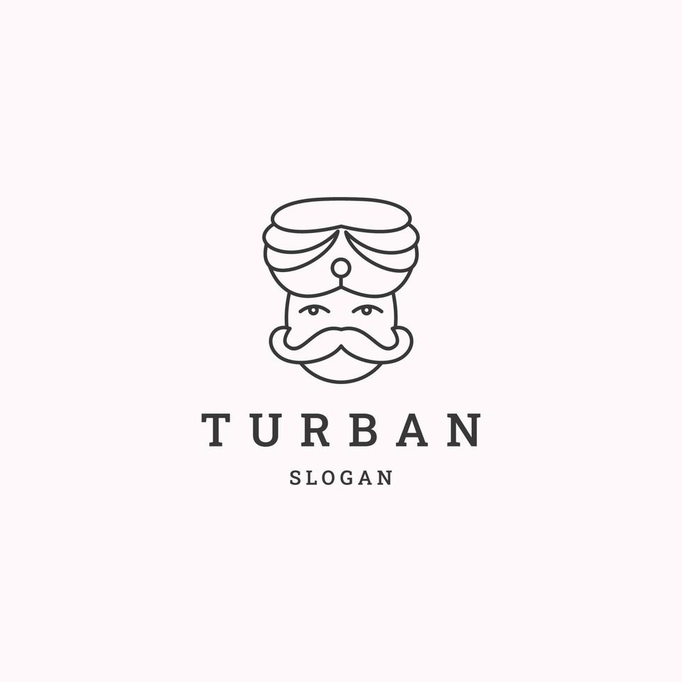 turban logotyp ikon design mall vektor