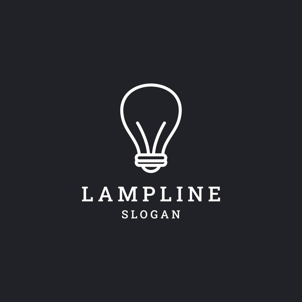 Lampe-Logo-Symbol flache Design-Vorlage vektor