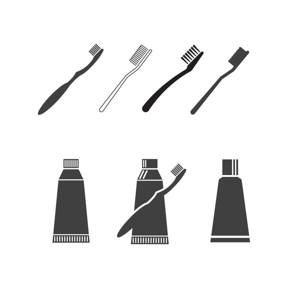 tandborste vektor ikon illustration design