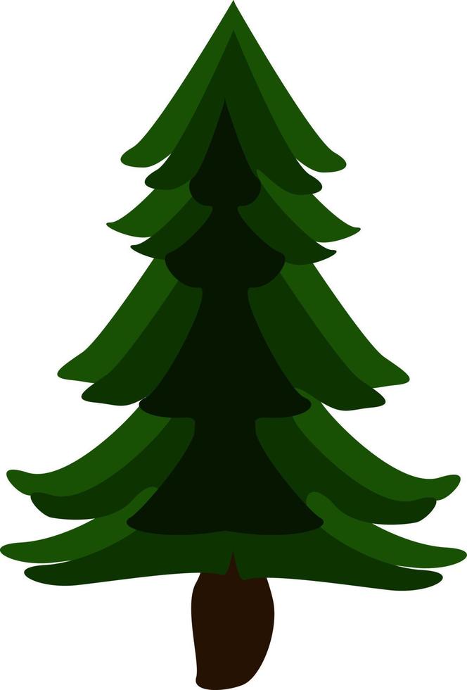 grön träd, illustration, vektor på vit bakgrund.