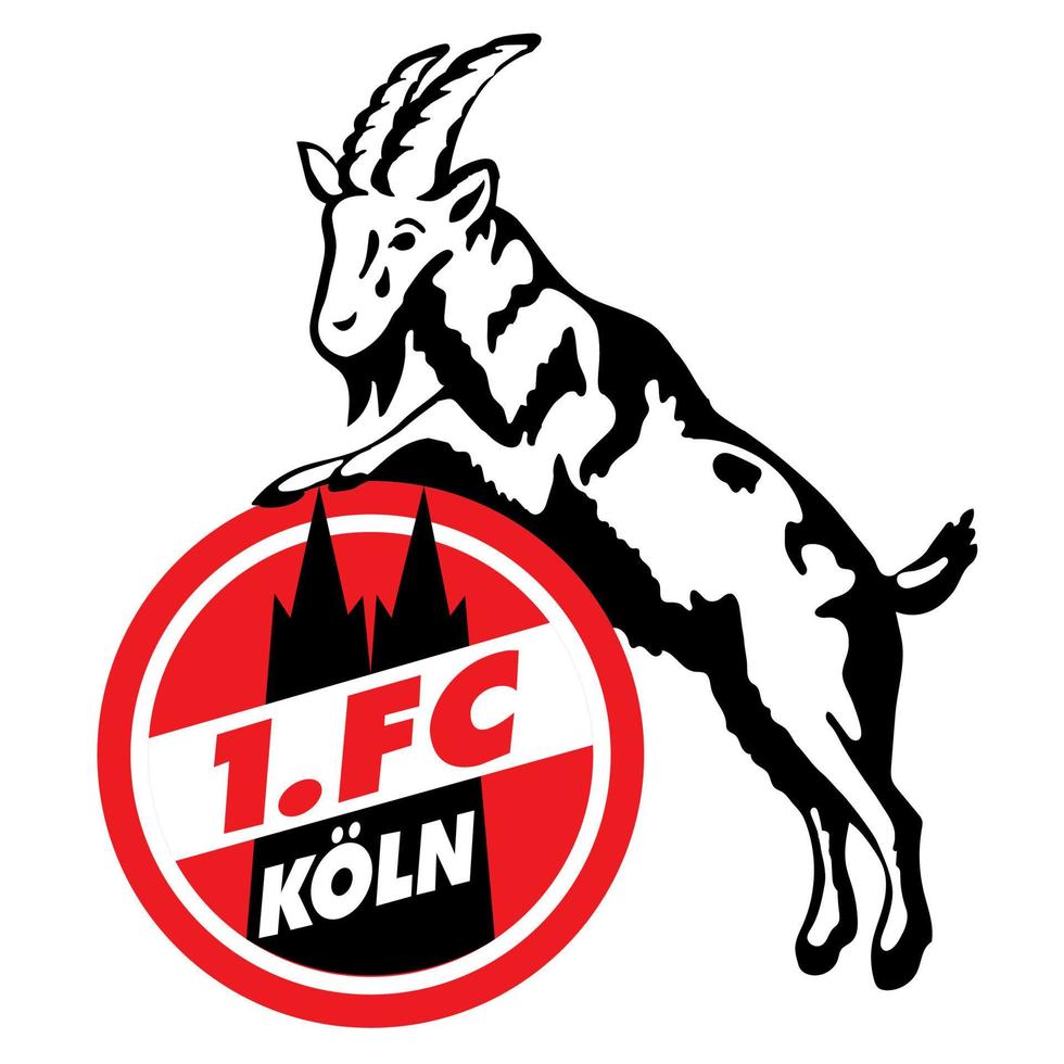 frankfurt am main, deutschland - 10.23.2022 logo des deutschen fußballvereins köln. Vektorbild. vektor