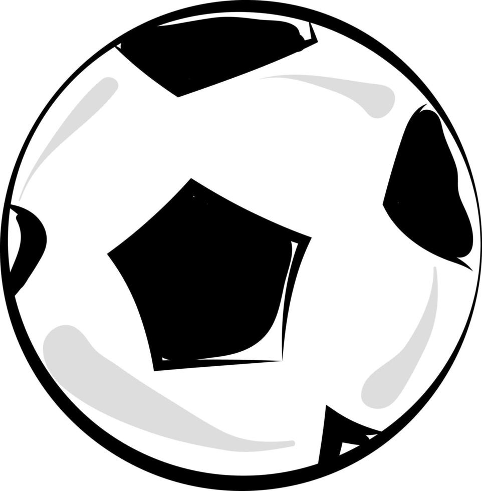 fotboll boll, illustration, vektor på vit bakgrund.