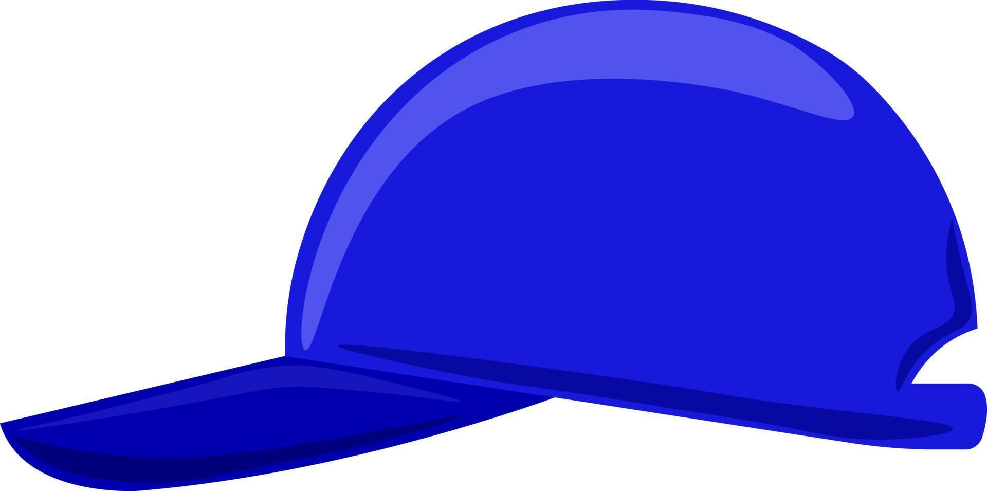 blaue Kappe, Illustration, Vektor auf weißem Hintergrund.