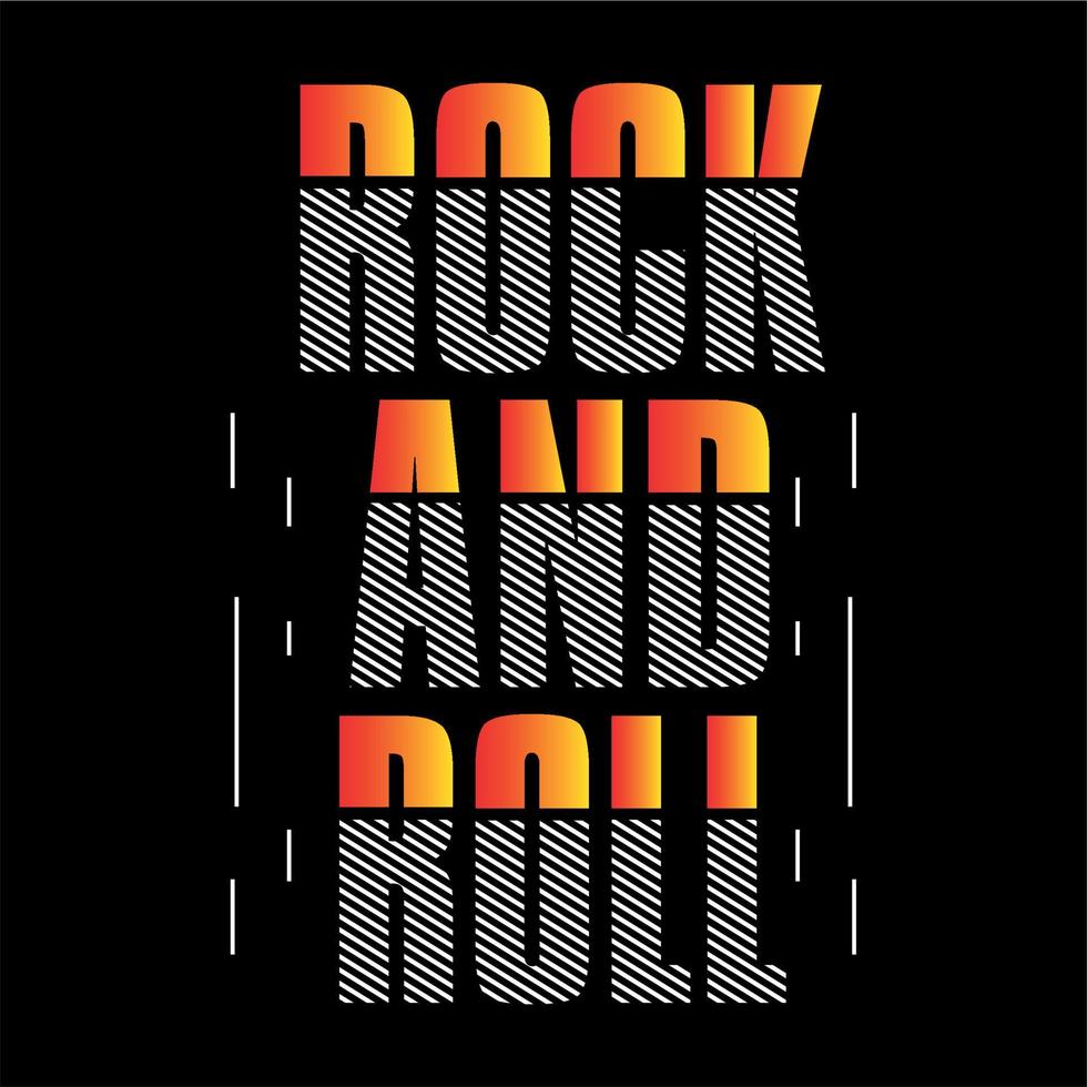 Rock'n'Roll-Typografie-Design-T-Shirt-Druck-Vektorillustration vektor