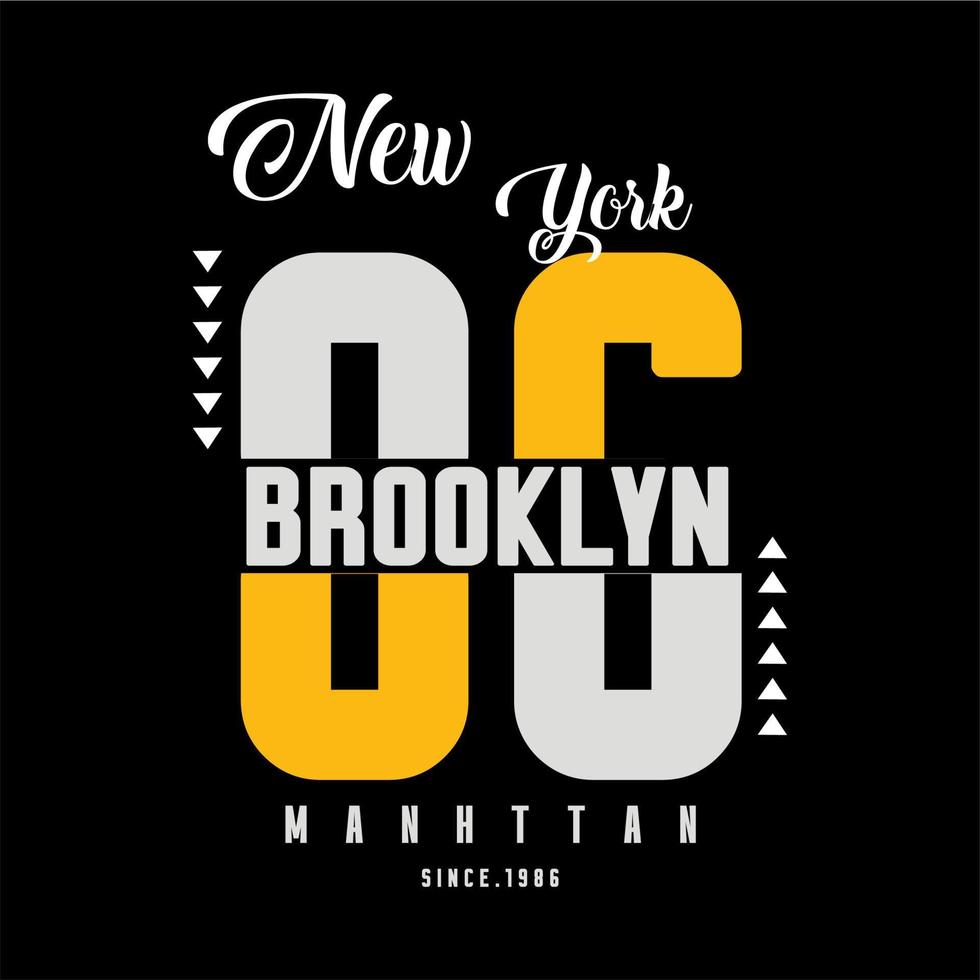 brooklyn typografi design t-shirt skriva ut vektor illustration