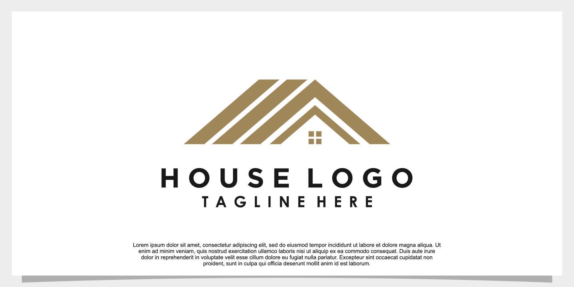 hus logotyp design med kreativ begrepp för din bussines vektor
