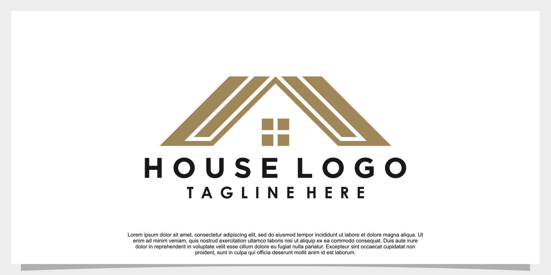 hus logotyp design med kreativ begrepp för din bussines vektor