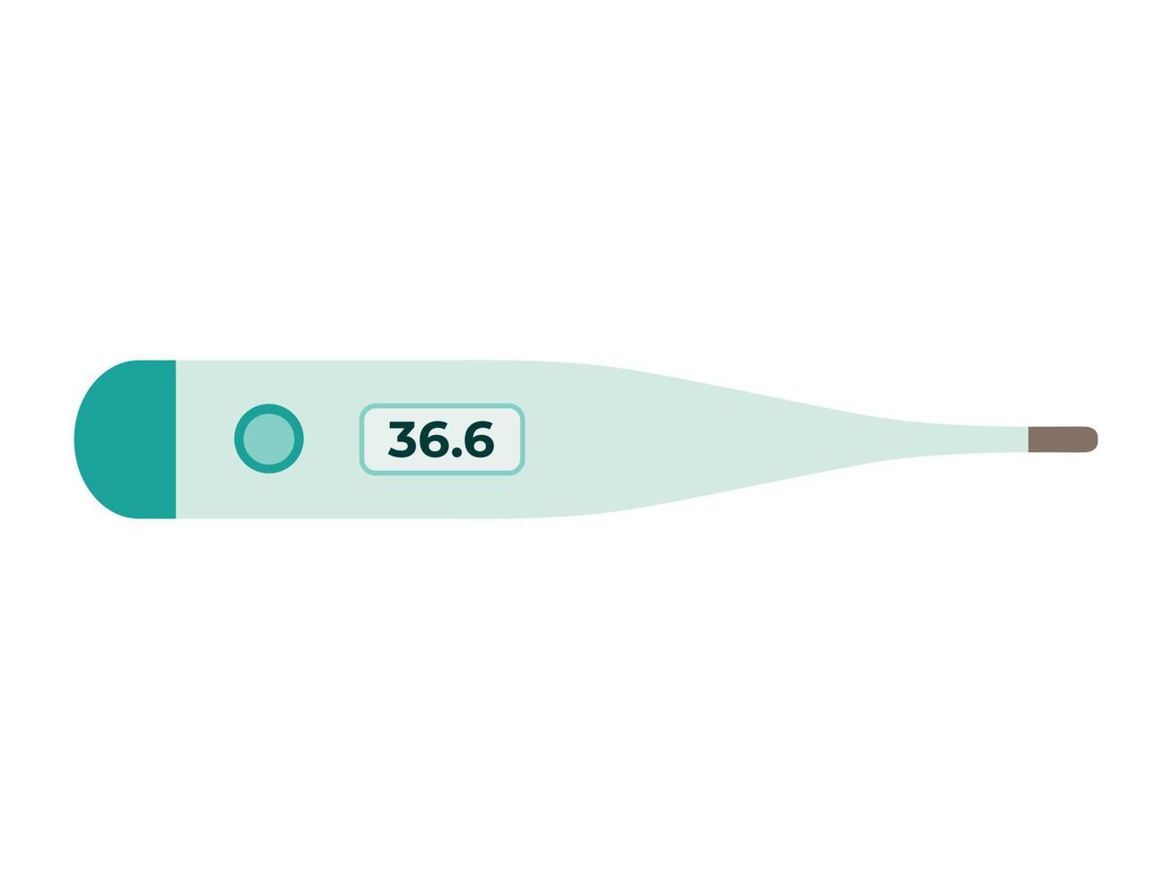 Vektor elektronisches medizinisches Thermometer. Entwurfsvorlage für Digitalthermometer. Vektor-Illustration isoliert auf weißem Hintergrund.