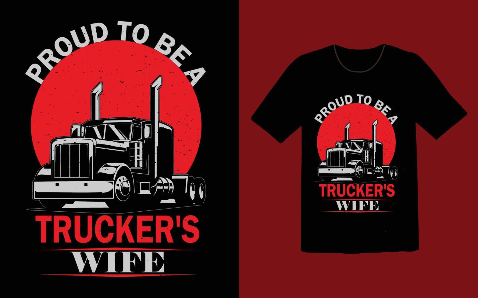 Trucker-T-Shirt-Design-Vektor vektor