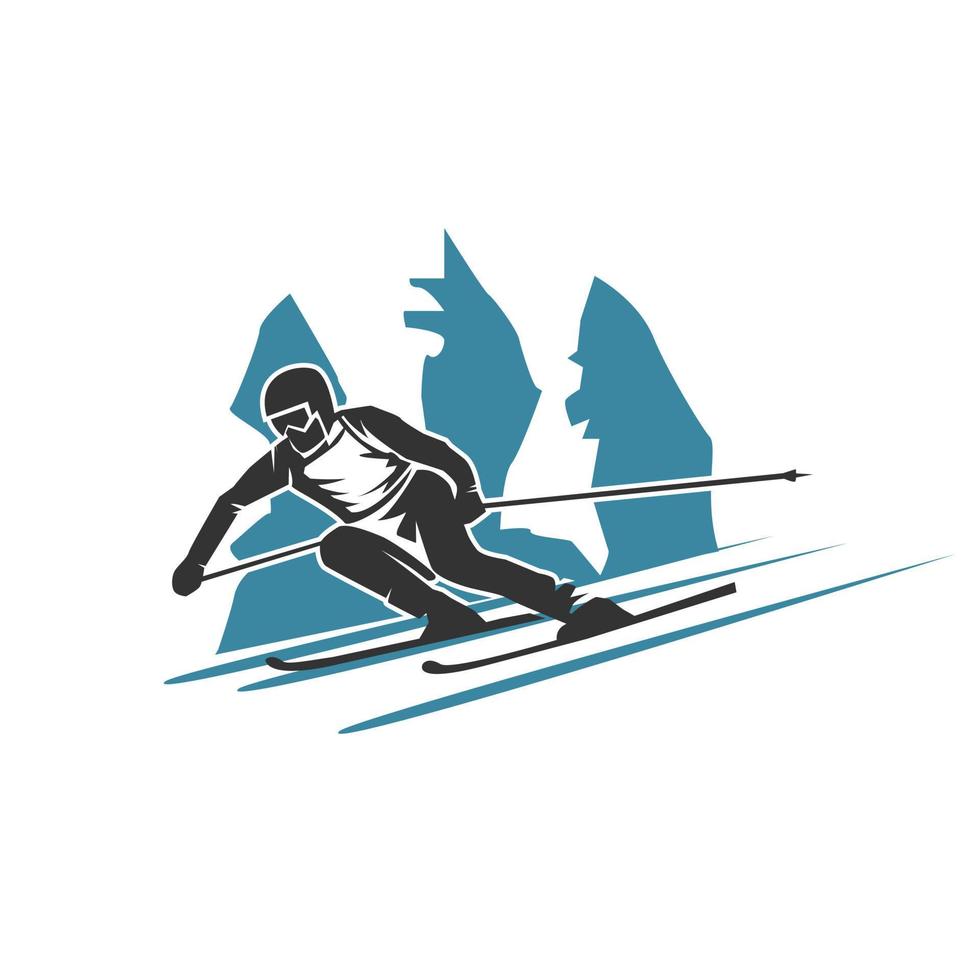 Ski-Board-Sport-Design vektor