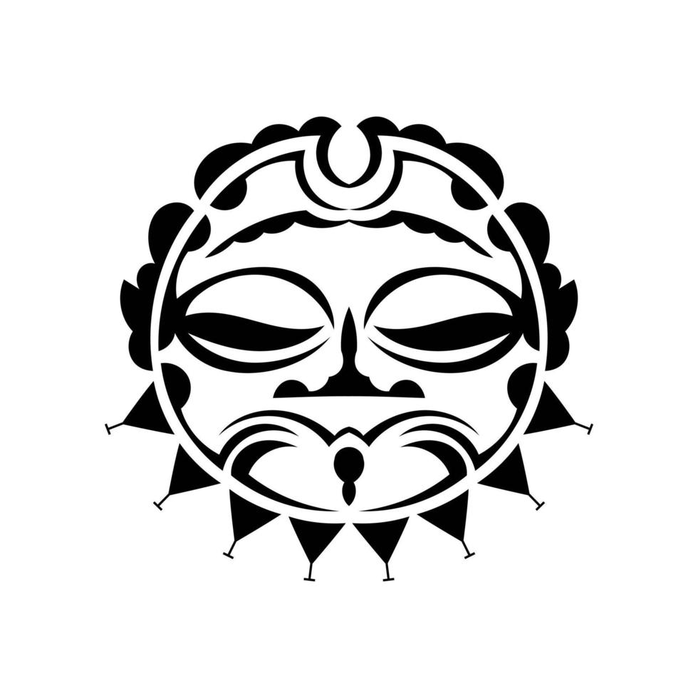 polynesisk tatuering styled masker. vektor illustration.