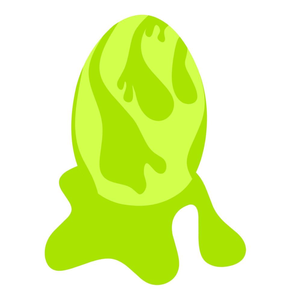 Vektor-Illustration eines Dinosaurier-Eies auf weißem Hintergrund. Eier alter Tiere sind grün, schleimig, stinken. ideal für alte Reptilien-Ei-Logos. Vektor-Illustration vektor
