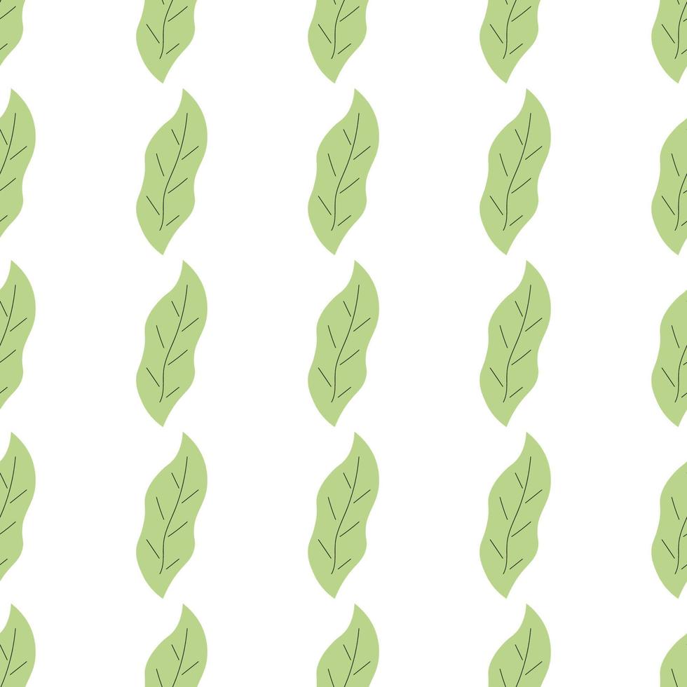 blad seamless mönster. vektor handritad botanisk illustration. ganska scandi stil för tyg, textil, tapeter. digitalt papper i vit bakgrund