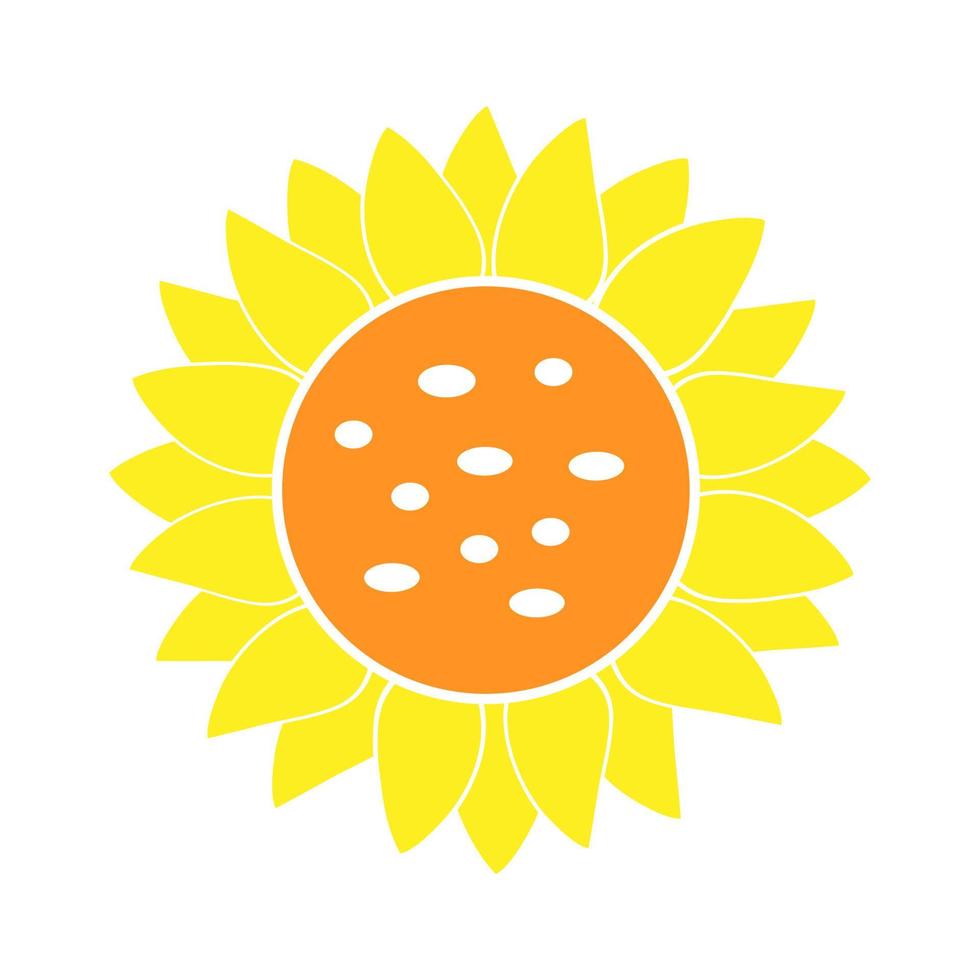 solros vektor illustration. sommar blomma gul Färg